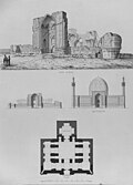 A 19th century sketch of the mosque