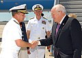 Greeting Vice President Dick Cheney.
