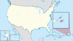 Location of the United States Virgin Islands (red)
