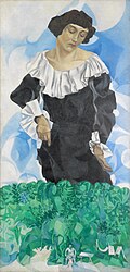 Bella with White Collar, Marc Chagall, 1917