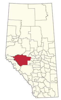 Location within Alberta