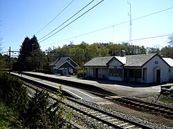 View of the village rail station