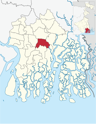 Location of Jaynagar I community development block in South 24 Parganas district