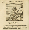 Woodcut from Horapollo's Hieroglyphica (1505), which reads Quo modo Deum ('This is the way of God'), with the All-Seeing Eye floating in the sky
