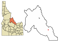 Location of Leadore in Lemhi County, Idaho