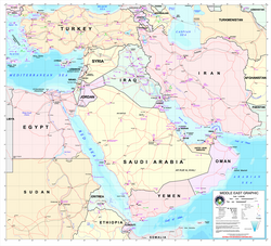 Map of the Middle East.