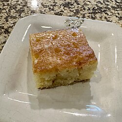 Slice of malva pudding