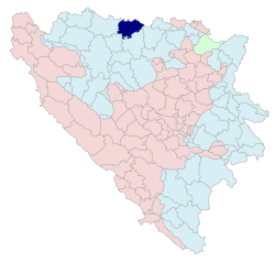 Location of Srbac within Republika Srpska
