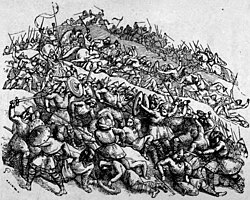 Illustration of a medieval battle