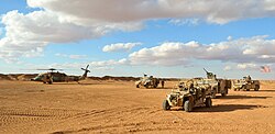 A UH-60 of the RJAF joins up with 5th SFG (A) operators in a landing zone at Al-Tanf, November 2017