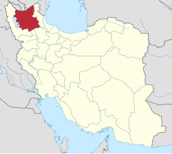 Location of East Azerbaijan Province in Iran