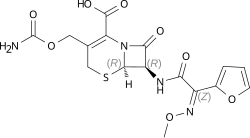 Skeletal formula of cefuroxime