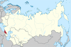 Location of Georgia (red) within the Soviet Union