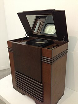 First U.S. commercial TV set, the RCA Victor TRK 12 (1939)[80]