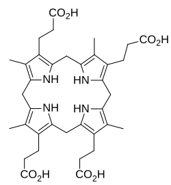 2D representation of the chemical structure of coproporphyrinogen III .