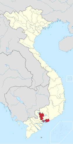 Location of Ho Chi Minh City