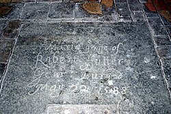 1588 Grave Cover in the Nave of St Martin's, Thompson, Norfolk