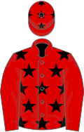 Red, black stars on body and cap