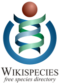 Wikispecies logo with text: WIKISPECIES free species directory