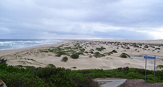 North-eastern end of Stockton Beach at Anna Bay