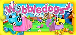 The logo for wobbledgos showing colourful cartoony dog-like creatures
