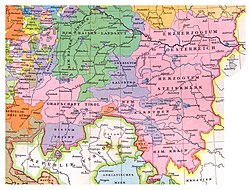 The region of modern Upper Austria within the Archduchy of Austria in the 15th century