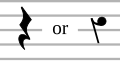 A quarter/crotchet rest