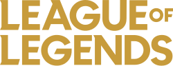 Game logo reading "League of Legends" in gold text