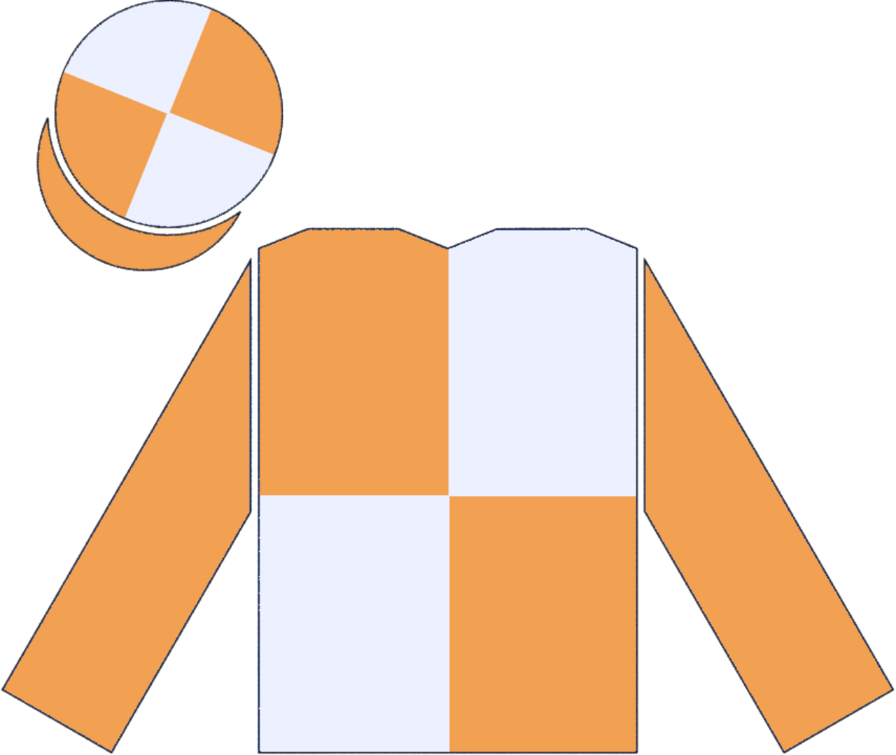 Racing silks of Iraj Parvizi.png