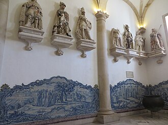 Azulejos (ca. 18th century[38]) of the Alcobaça Monastery