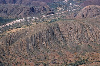 Aerial view of Central Australian landscape