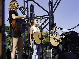 Runaway June performing at Jugfest in June 2017