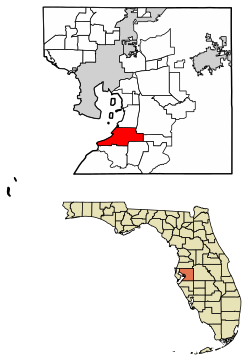 Location of Apollo Beach in Hillsborough County, Florida.