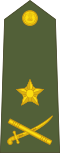 Major general (Hindi: मेजर - जनरल, romanized: mejar - janaral) (Indian Army)[32]