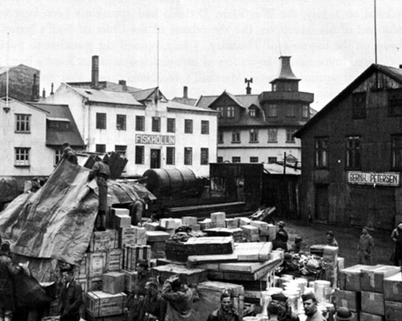IBC Temporary Supply Dump In Reykjavik 1941.jpg