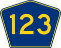 Highway 123 marker
