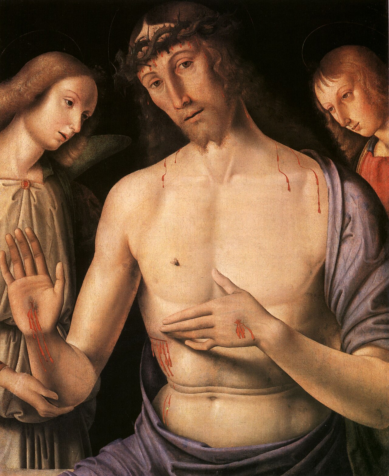 Giovanni Santi - Christ supported by two angels.jpg