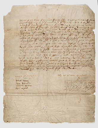 William Shakespeare's will, written in 1616
