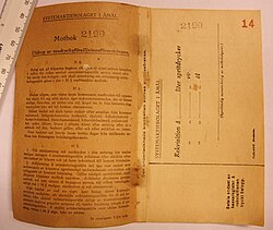 "Motbok" - Åmål systembolag (1920). Section 1