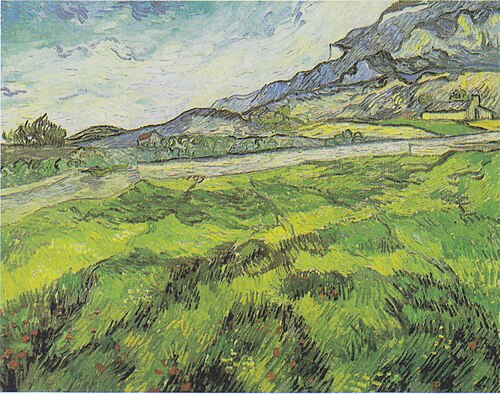 Green Wheat Field, June 1889, owner unclear, possibly on loan to Kunsthaus Zurich, Zurich (F718)