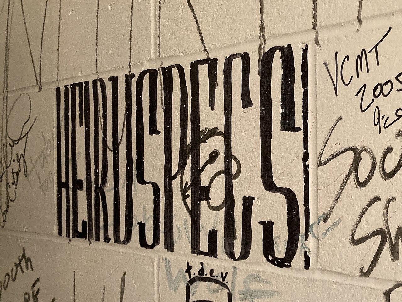 Band autographs in the green room of the Harris Center at Grinnell College 05.jpg