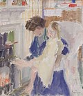 Mother and Child in Front of the Hearth at Sanderstead Museum of Fine Arts, Ghent