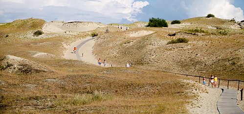 Sand dunes of the Curonian Spit near Nida, which are the highest drifting sand dunes in Europe (UNESCO World Heritage Site).