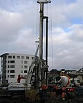 Soilmec drilling rig operating in Newmarket, Auckland, New Zealand.