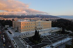 The Old Royal Palace in Athens, built for King Otto I by Friedrich von Gärtner, 1841