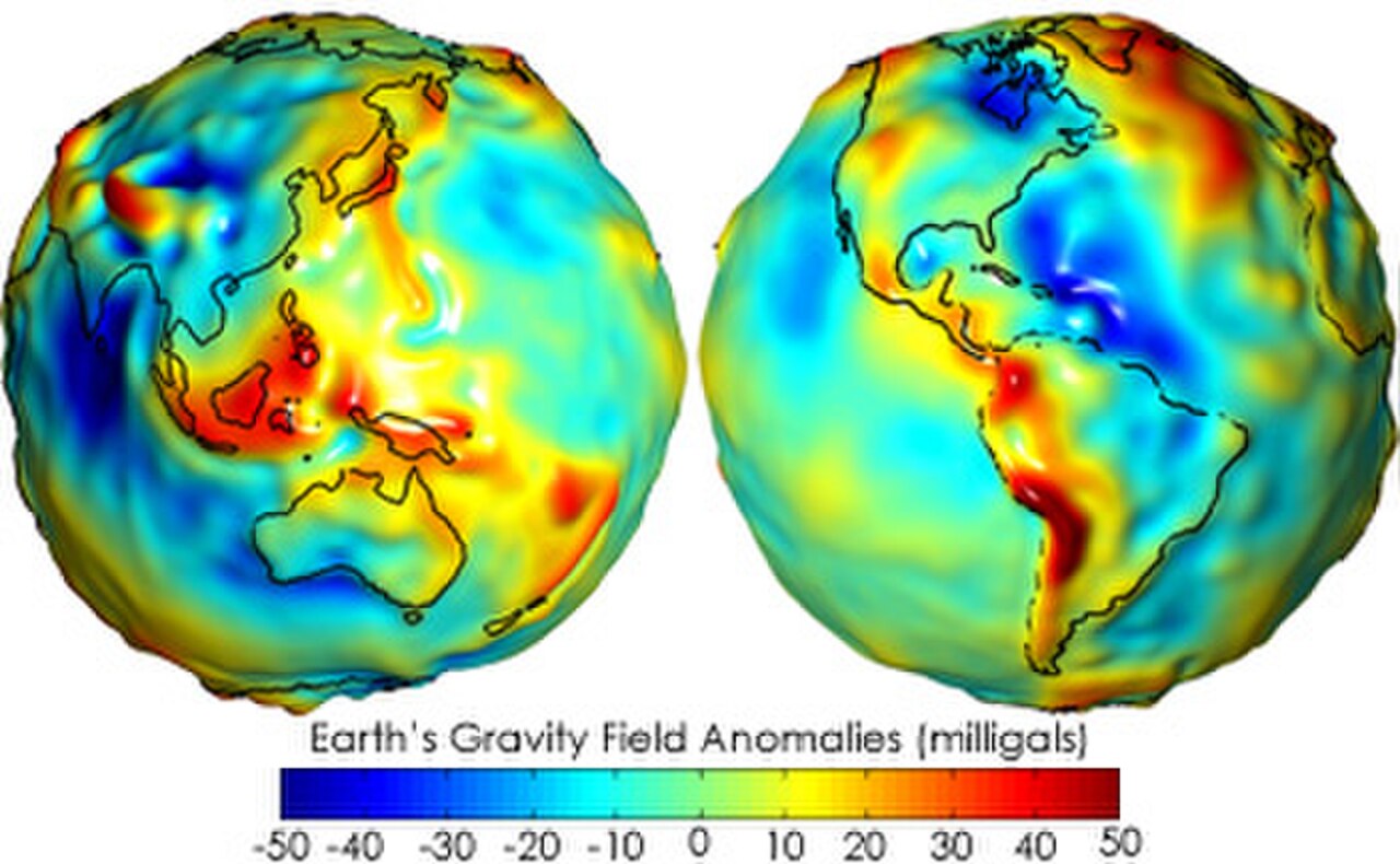 Earth Gravity Field Anomalies, geoid format, NASA Earth Observatory.jpg