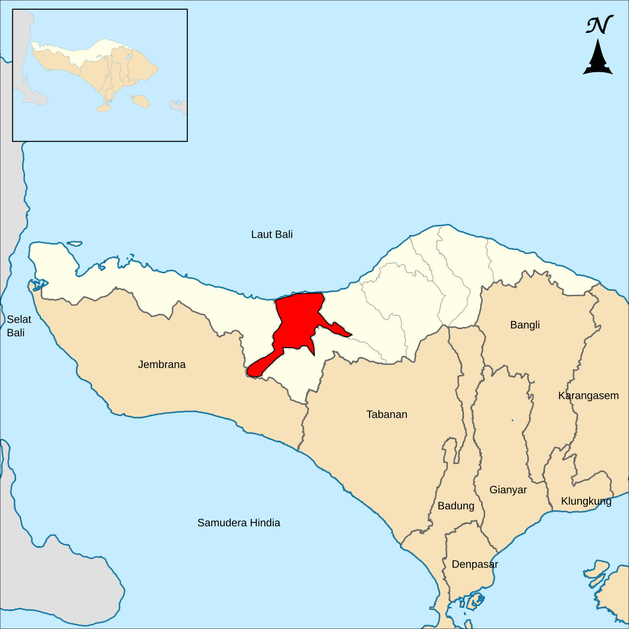Indonesia Buleleng Seririt district location map.svg