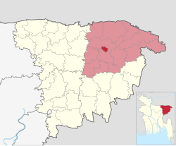 Location of Sylhet