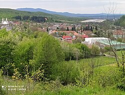 View of Nucet from a hill