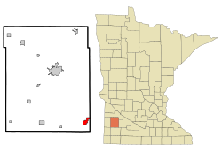 Location of Tracy, Minnesota